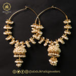 Pearl Flower Hoops and Jhumki Hangings