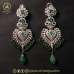 Jade and Zirconia Earrings