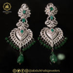 Jade and Zirconia Earrings