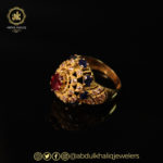 Blue Circle Gold Ring